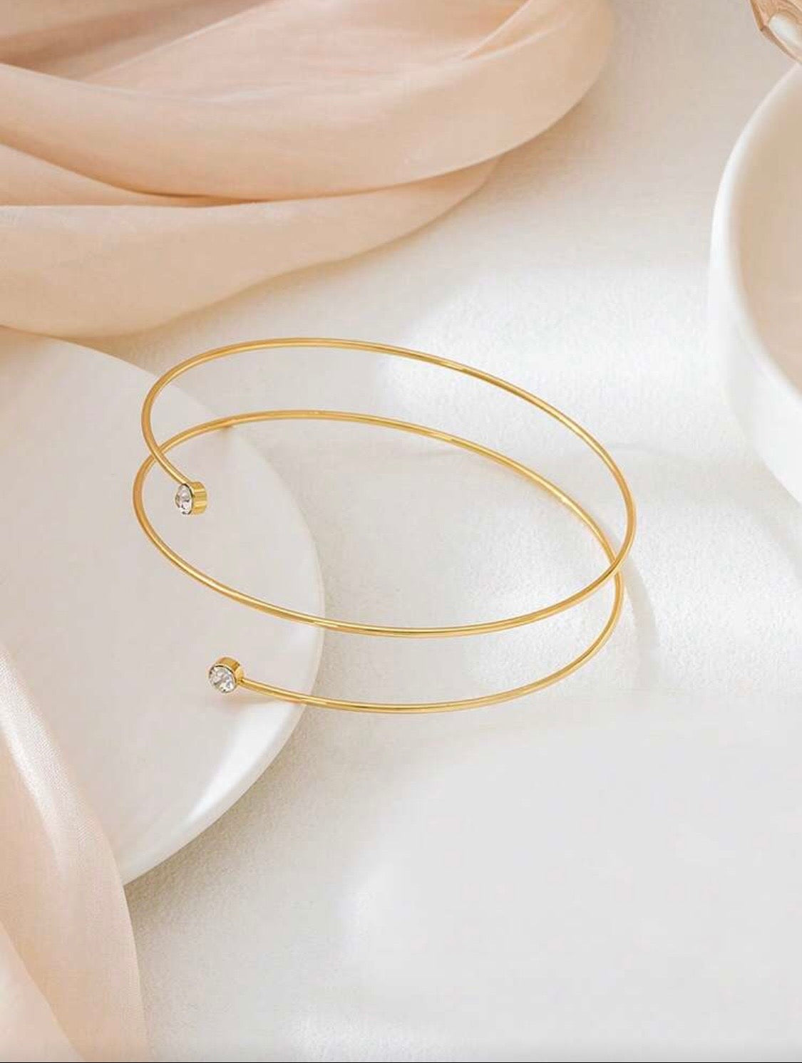 Double layer Rhinestone armlet